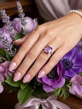 Amethyst ring in Sterling Silver Size 9 🆕